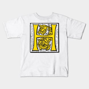 Letter H in yellow Kids T-Shirt